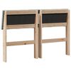 vidaXL T&ecirc;te de lit capitonn&eacute;e Gris clair 120 cm Pin massif
