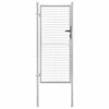 vidaXL Portail de jardin en acier galvanis&eacute; 105x175 cm argent