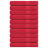 vidaXL Serviettes de sauna FROGN 10 pcs rouge 80x200 cm 360 g/m²