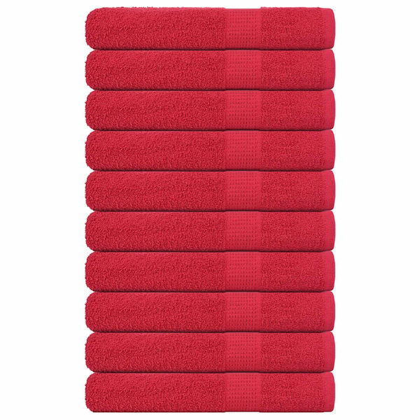 vidaXL Serviettes de sauna FROGN 10 pcs rouge 80x200 cm 360 g/m²