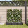 vidaXL Cache-pot de jardin 3 pcs Noir Acier