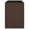 vidaXL Table de bar et dessus en verre marron 145x80x110 cm poly rotin