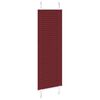 vidaXL Store pliss&eacute; rouge bordeaux 50x100 cm largeur du tissu 49,4 cm