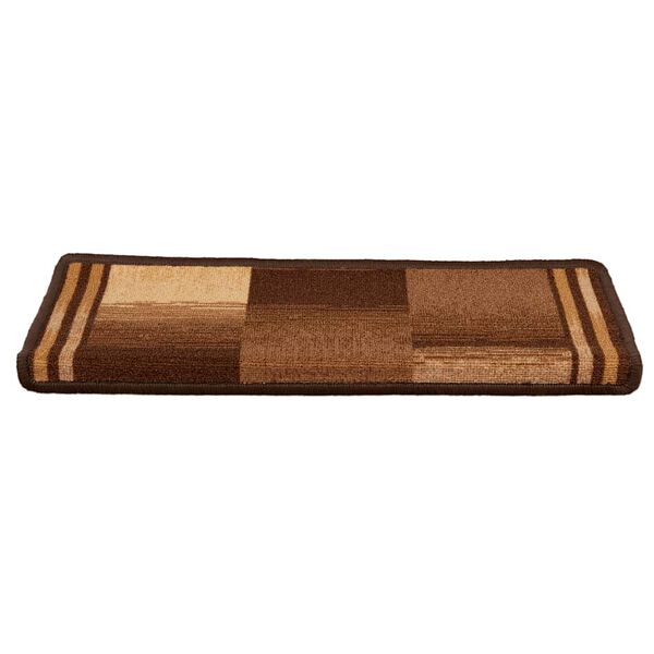 vidaXL Tapis d'escalier autoadh&eacute;sifs 5 pcs 65x21x4 cm Marron