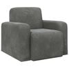 vidaXL Fauteuil Gris fonc&eacute; Velours