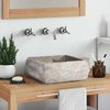 vidaXL Lavabo Gris 30x30x13 cm Marbre