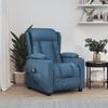 vidaXL Fauteuil de massage Bleu Tissu