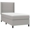 vidaXL Sommier &agrave; lattes de lit matelas LED Gris clair 80x200cm Tissu