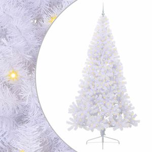 vidaXL Sapin de No&euml;l artificiel Blanc 240 cm PVC et Acier
