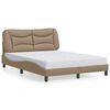 vidaXL Cadre de lit sans matelas Hvar cappuccino 140x190 cm similicuir