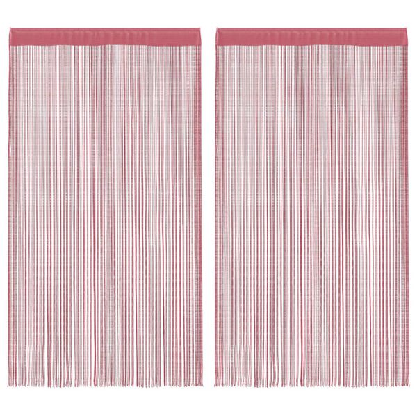 vidaXL Rideau en fils 2 pcs 140 x 250 cm rose