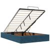 vidaXL Lit ottoman avec matelas et LED bleu fonc&eacute; 90x200cm velours