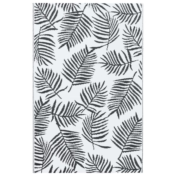 vidaXL Tapis d'extérieur ARAKIL Blanc et noir 190x290 cm PP