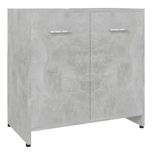 vidaXL Armoire de salle de bain Gris b&eacute;ton 60x33x61 cm Bois ing&eacute;nierie