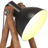 vidaXL Lampadaire Noir E27 Bois de manguier massif