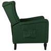 vidaXL Fauteuil inclinable Vert fonc&eacute; Tissu
