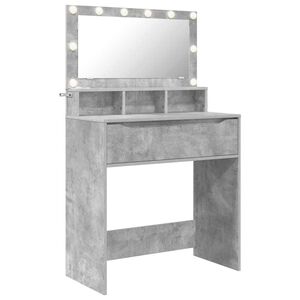 vidaXL Tables de maquillage pour chambre Gris b&eacute;ton 80 x 39,6 x 135 cm