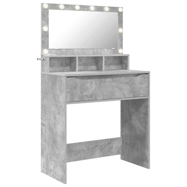 vidaXL Tables de maquillage pour chambre Gris b&eacute;ton 80 x 39,6 x 135 cm