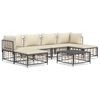 vidaXL Salon de jardin 7 pcs avec coussins anthracite r&eacute;sine tress&eacute;e