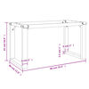 vidaXL Pieds de table basse cadre en O 90x30x43 cm acier