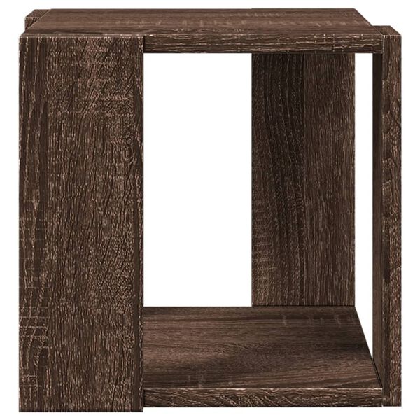 vidaXL Table basse ch&ecirc;ne marron 32x32x30 cm bois d'ing&eacute;nierie