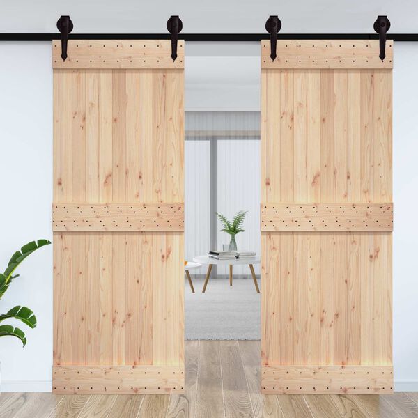 vidaXL Porte NARVIK Naturel 85 x 210 cm Bois de pin massif