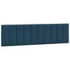 vidaXL Coussin de t&ecirc;te de lit Hanko bleu 180 cm velours