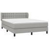 vidaXL Sommier &agrave; lattes de lit avec matelas Gris clair 140x200cm Tissu