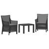 vidaXL Ensemble salon 3 pc Anthracite PP