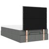 vidaXL Cadre de lit ottoman avec matelas gris foncé 120x190 cm tissu