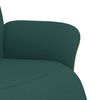 vidaXL Fauteuil inclinable avec repose-pieds vert fonc&eacute; tissu
