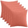 vidaXL Housse de coussin 6 pcs HEERLEN Rouge orange 30 x 30 cm