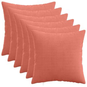 vidaXL Housse de coussin 6 pcs HEERLEN Rouge orange 30 x 30 cm