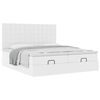 vidaXL Cadre de lit ottoman et matelas blanc pur 160x200 cm similicuir