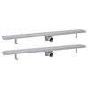 vidaXL Drain de douche lin&eacute;aire 2 pcs 1030 x 140 mm Acier inoxydable