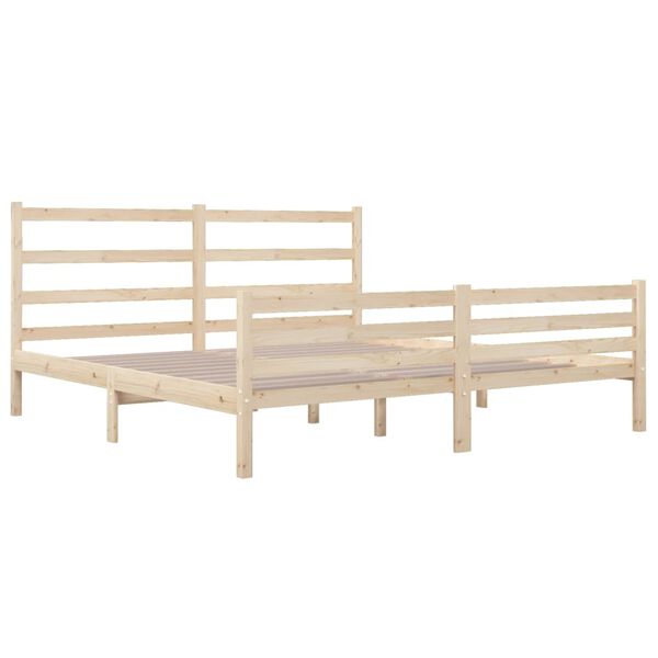 vidaXL Cadre de lit sans matelas bois de pin massif 140x190 cm