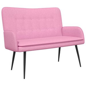 vidaXL Sofa 2 places Rose 115 x 61 x 87 cm Tissu