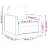 vidaXL Fauteuil Cappuccino 60 cm Similicuir