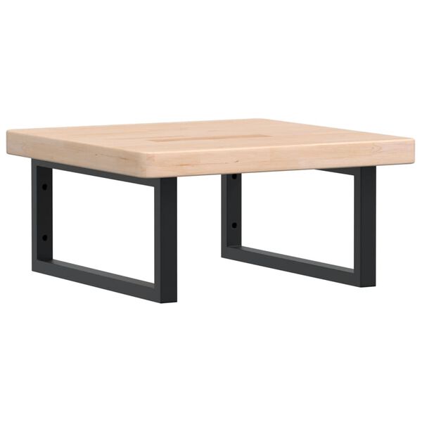 vidaXL Étagère de vasque murale acier et bois de chêne massif