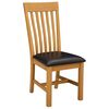 vidaXL Chaise de salle &agrave; manger 2 pc Bois de ch&ecirc;ne massif Noir