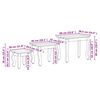 vidaXL Ensemble de tables gigognes 3 pcs bois d'acajou massif