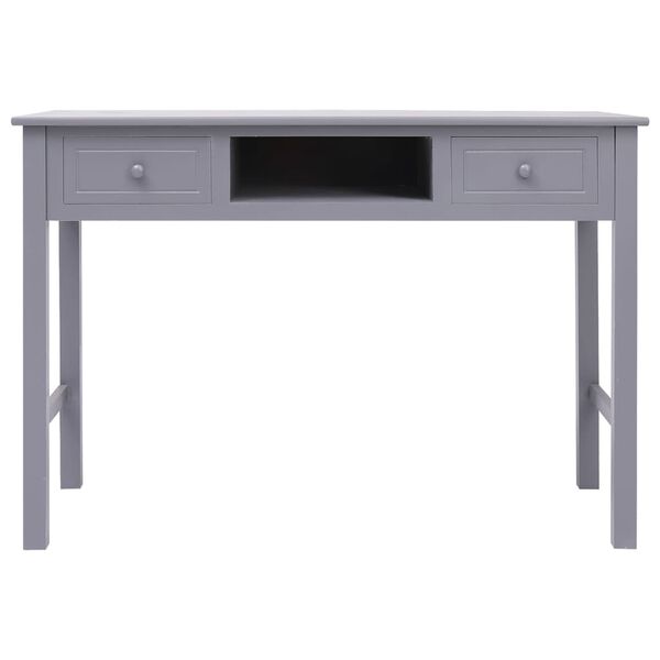 vidaXL Buffet Gris 108x45x76 cm Bois de Paulownia massif