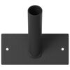 vidaXL Support de Drapeau Noir 13 x 6 x 0,2 cm Acier