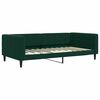vidaXL Lit de jour et gigogne et matelas vert fonc&eacute; 100x200 cm velours