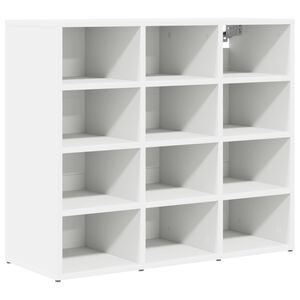 vidaXL Cabinet &agrave; chaussures 77,5 x 30 x 67 cm Bois d'ing&eacute;nierie Blanc