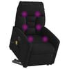 vidaXL Fauteuil inclinable de massage &eacute;lectrique noir tissu microfibre