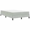 vidaXL Lit &agrave; ressorts avec matelas Gris clair 120 x 190 cm tissu