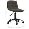 vidaXL Chaise pivotante de bureau Gris fonc&eacute; Velours