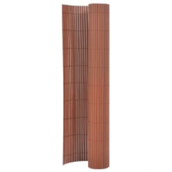 vidaXL Cl&ocirc;ture de jardin double face 90x400 cm Marron