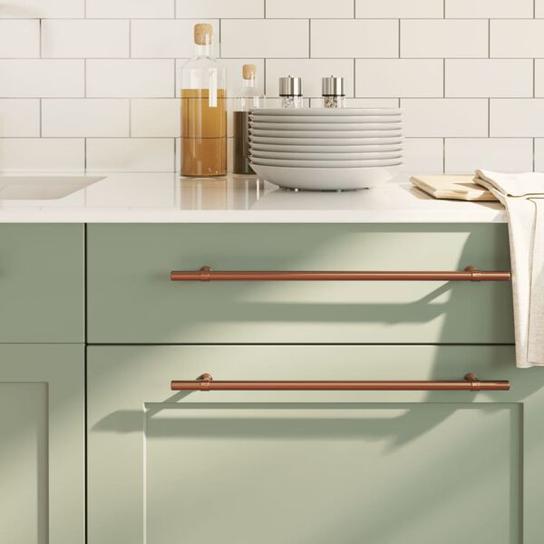 vidaXL Poign&eacute;es d'armoire 10 pcs bronze 320 mm acier inoxydable